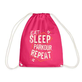 Manger Dormir Parkour Répéter le dicton sportif - Sac de sport léger - fuchsia - Devant