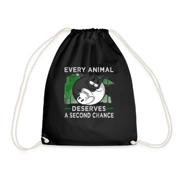 Dog Rescue Designs for Animal Rights Activists - Drawstring Bag - black - Front