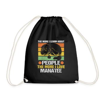 Plus j’aime les lamantins de Floride - Sac de sport léger - noir - Devant