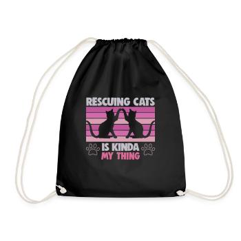 Dog Rescue Designs for Animal Rights Activists - Drawstring Bag - black - Front