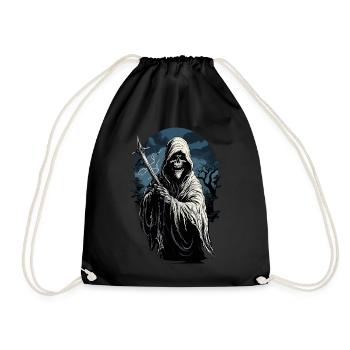 Spooky Halloween Grim Reaper Grim Reaper - Drawstring Bag - black - Front
