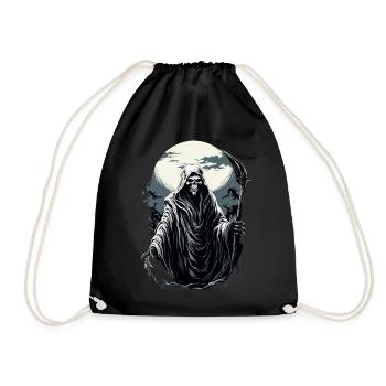 Spooky Halloween Grim Reaper Grim Reaper - Drawstring Bag - black - Front