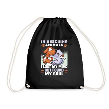 Dog Rescue Designs for Animal Rights Activists - Drawstring Bag - black - Front