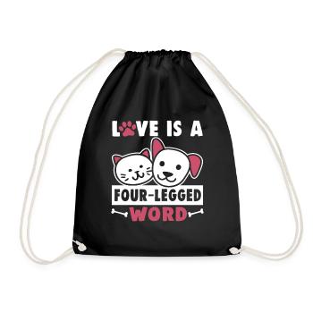 Dog Rescue Designs for Animal Rights Activists - Drawstring Bag - black - Front