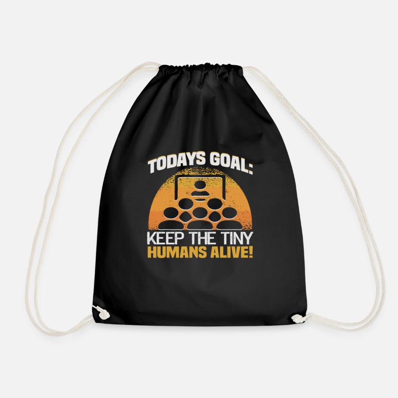 Best Teacher Pension Gift Idea Student - Drawstring Bag - black