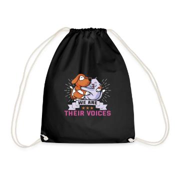 Dog Rescue Designs for Animal Rights Activists - Drawstring Bag - black - Front