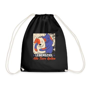 Dog Rescue Designs for Animal Rights Activists - Drawstring Bag - black - Front