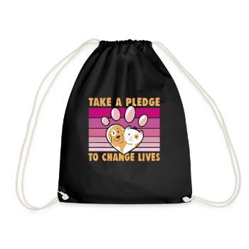 Dog Rescue Designs for Animal Rights Activists - Drawstring Bag - black - Front
