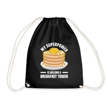 Pancake Koch | Pfannkuchen Ahornsirup Geschenke - Turnbeutel - Schwarz - Vorne