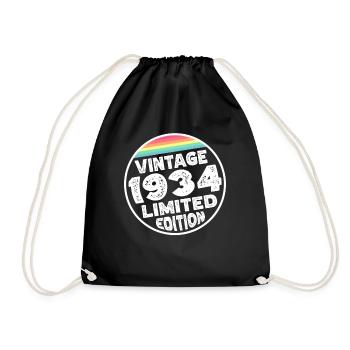 Cadeau d’anniversaire en édition limitée depuis 1934 - Sac de sport léger - noir - Devant