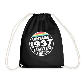 Limited Edition since 1937 Birthday Gift - Drawstring Bag - black - Front