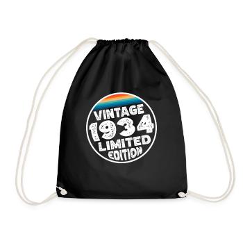 Cadeau d’anniversaire en édition limitée depuis 1934 - Sac de sport léger - noir - Devant