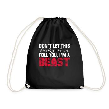 Wrestling Wrestler Fight Wrestling Ringer Gift - Drawstring Bag - black - Front
