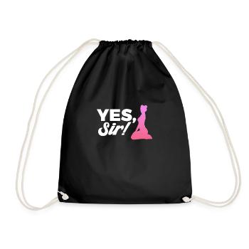 Sadomaso BDSM Femdom SM Sado Maso Gift - Drawstring Bag - black - Front