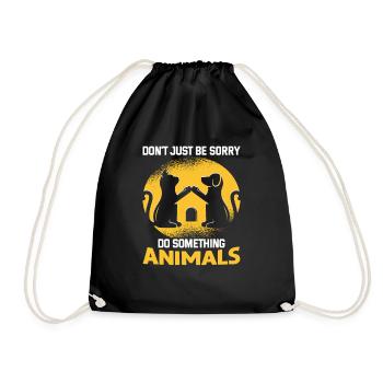 Dog Rescue Designs for Animal Rights Activists - Drawstring Bag - black - Front