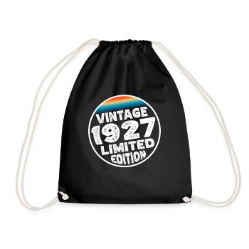 Limited Edition since 1927 Geburtstag Geschenk - Turnbeutel - Schwarz - Vorne