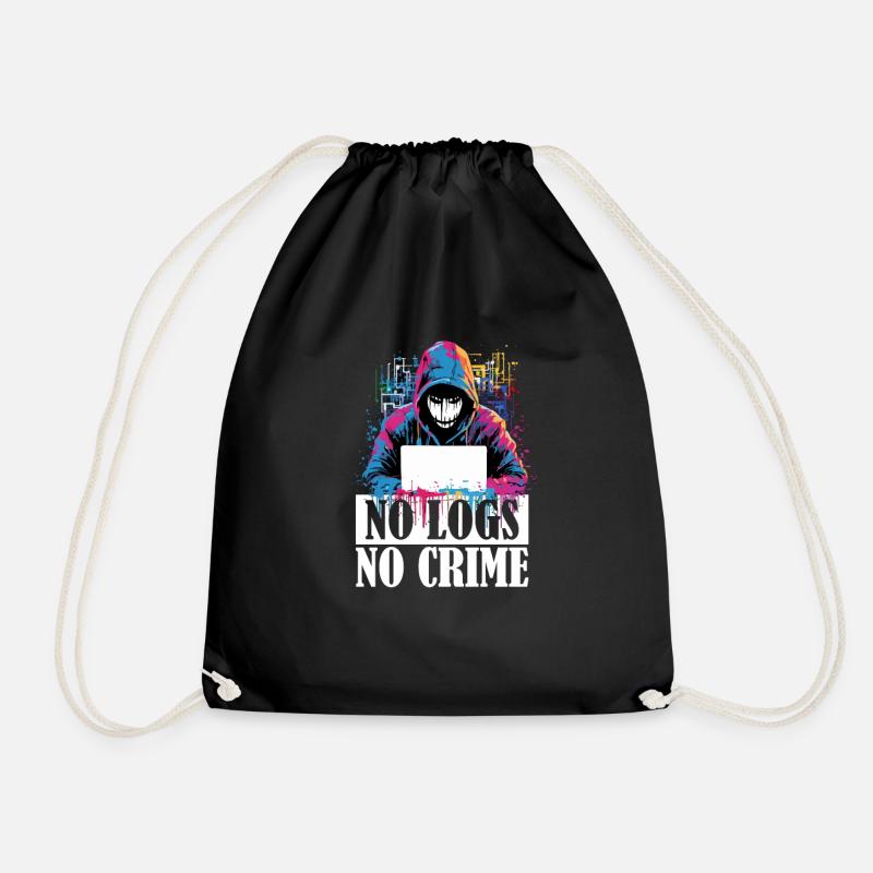 Code du hacker éthique : Pas de journal, pas de - Sac de sport léger - noir