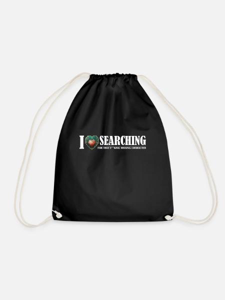 I Love Searching Suche nach dem fehlenden - Turnbeutel - Schwarz