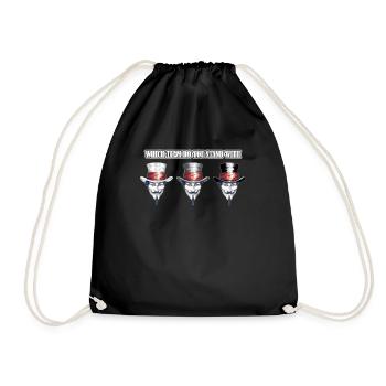 White, Gray, Black Hat Which Cyber Team Do You - Drawstring Bag - black - Front