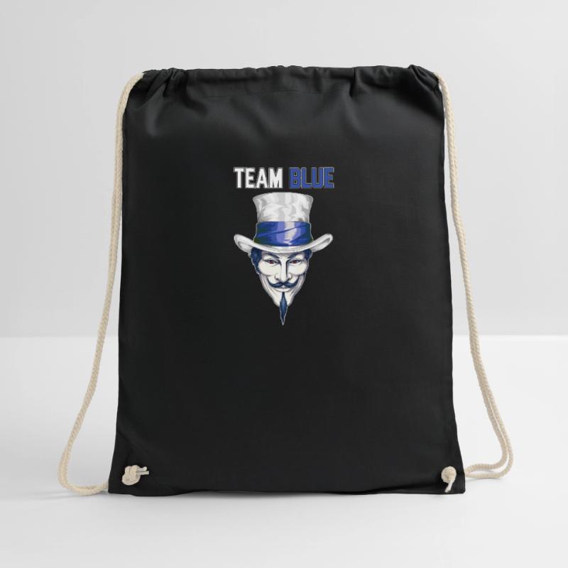White Hat Pride: Team Blue Hackathon Icon Drawstring Bag