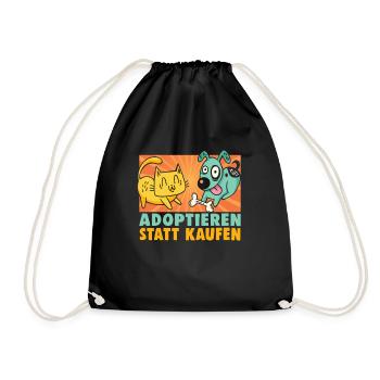 Hunderettungs Designs Für Tierrechtsaktivisten - Turnbeutel - Schwarz - Vorne