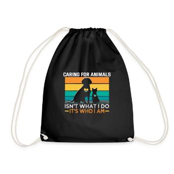 Dog Rescue Designs for Animal Rights Activists - Drawstring Bag - black - Front
