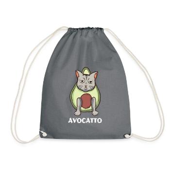 Avocado Design for Vegetarians and Vegans - Drawstring Bag - grey - Front