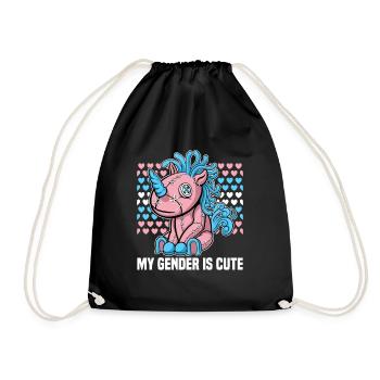 Bisexell Transgender Pride Day LGBT - Drawstring Bag - black - Front