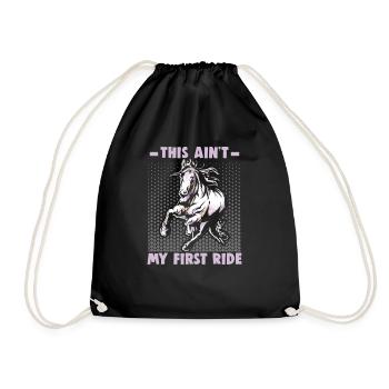 Equitation et design équestre pour les amoureux des chevaux - Sac de sport léger - noir - Devant