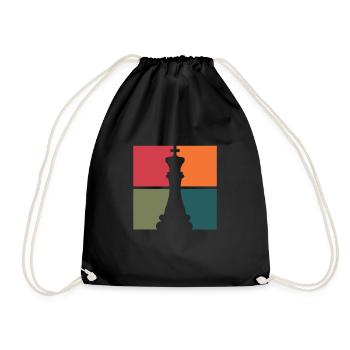 Chess Chessboard Checkmate Chess Player - Drawstring Bag - black - Front