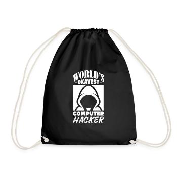 Hacker codeur ordinateur piratage cadeau - Sac de sport léger - noir - Devant