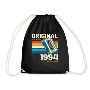 29. Geburtstag Kassette November Jahrgang 1994 - Turnbeutel - Schwarz - Vorne
