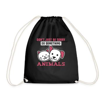 Dog Rescue Designs for Animal Rights Activists - Drawstring Bag - black - Front