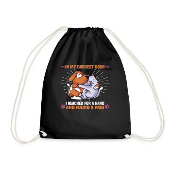 Dog Rescue Designs for Animal Rights Activists - Drawstring Bag - black - Front