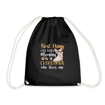 Chihuahua - Drawstring Bag - black - Front