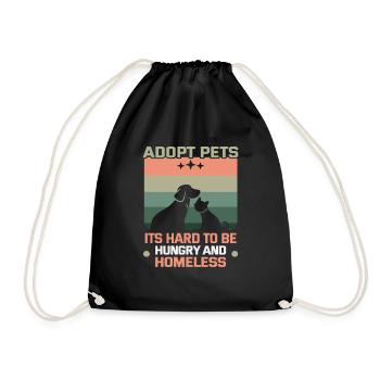 Dog Rescue Designs For Animal Rights Activists - Drawstring Bag - black - Front