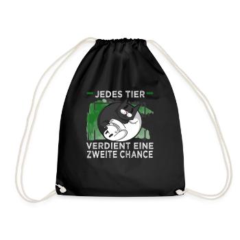 Dog Rescue Designs for Animal Rights Activists - Drawstring Bag - black - Front