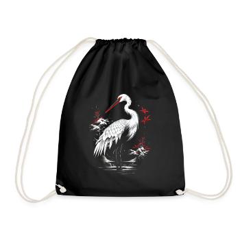 Japanese Bird, Nature, Japan, Culture, Wildlife - Drawstring Bag - black - Front