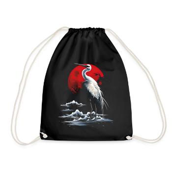 Japanese Bird, Nature, Japan, Culture, Wildlife - Drawstring Bag - black - Front