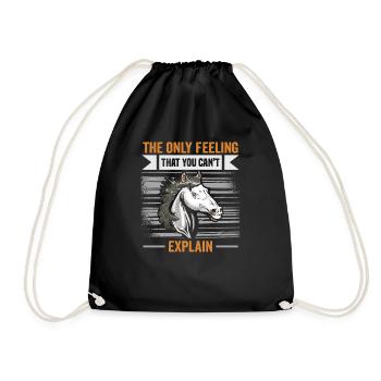 Equestrian and equestrian design for horse lovers - Drawstring Bag - black - Front