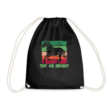 Equestrian and equestrian design for horse lovers - Drawstring Bag - black - Front
