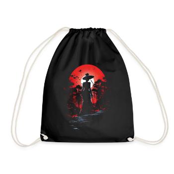 Geisha Kyoto Kimono Culture Samurai Anime Shrine - Drawstring Bag - black - Front