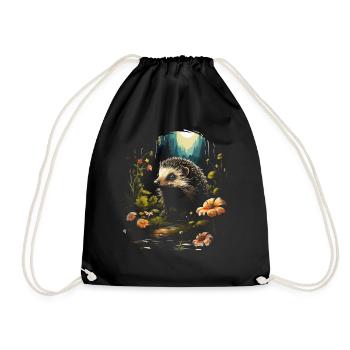 Drôle, Mignon, Animaux sauvages - Sac de sport léger - noir - Devant