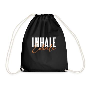 Méditation méditer Zen Yoga cadeau - Sac de sport léger - noir - Devant