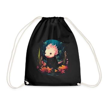 Mignon Axolotl Lover Artwork - Sac de sport léger - noir - Devant