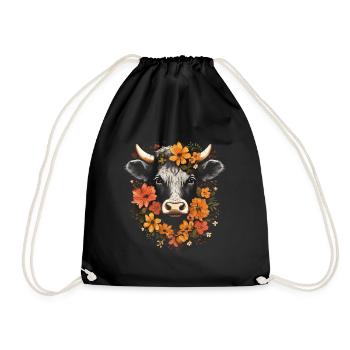 Fleurs mignonnes Fermier d’animaux de la ferme - Sac de sport léger - noir - Devant