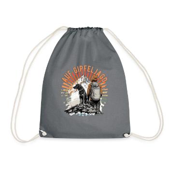 Randonneur avec design de chien pour les alpinistes - Sac de sport léger - gris - Devant