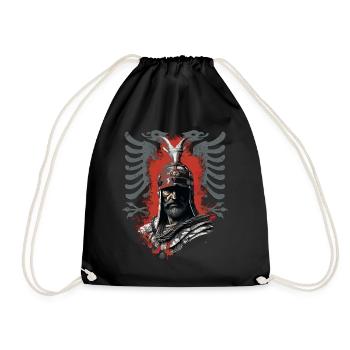 Albanischer Skanderbeg Kosovo Designs für Albaner - Turnbeutel - Schwarz - Vorne
