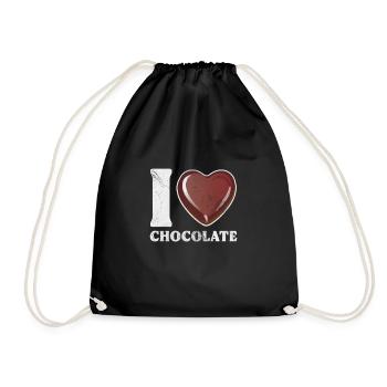 Chocolate - Drawstring Bag - black - Front