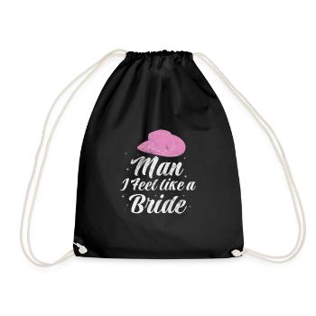 Cowboy - Drawstring Bag - black - Front